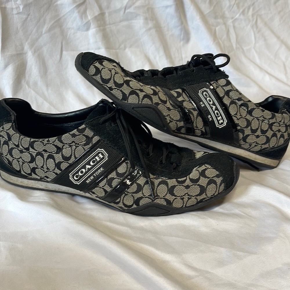 Coach shoes size 8.5 worn a few times but still have lots of life left in them.
